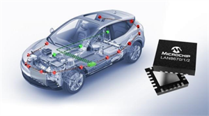 Microchip微芯推出首批車規(guī)級10BASE-T1S以太網(wǎng)器件